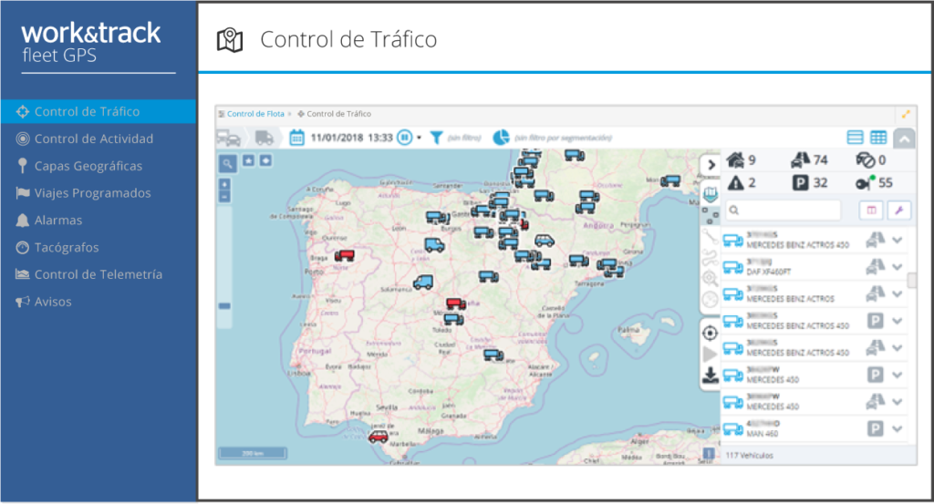 Sistema de gestión de flotas
