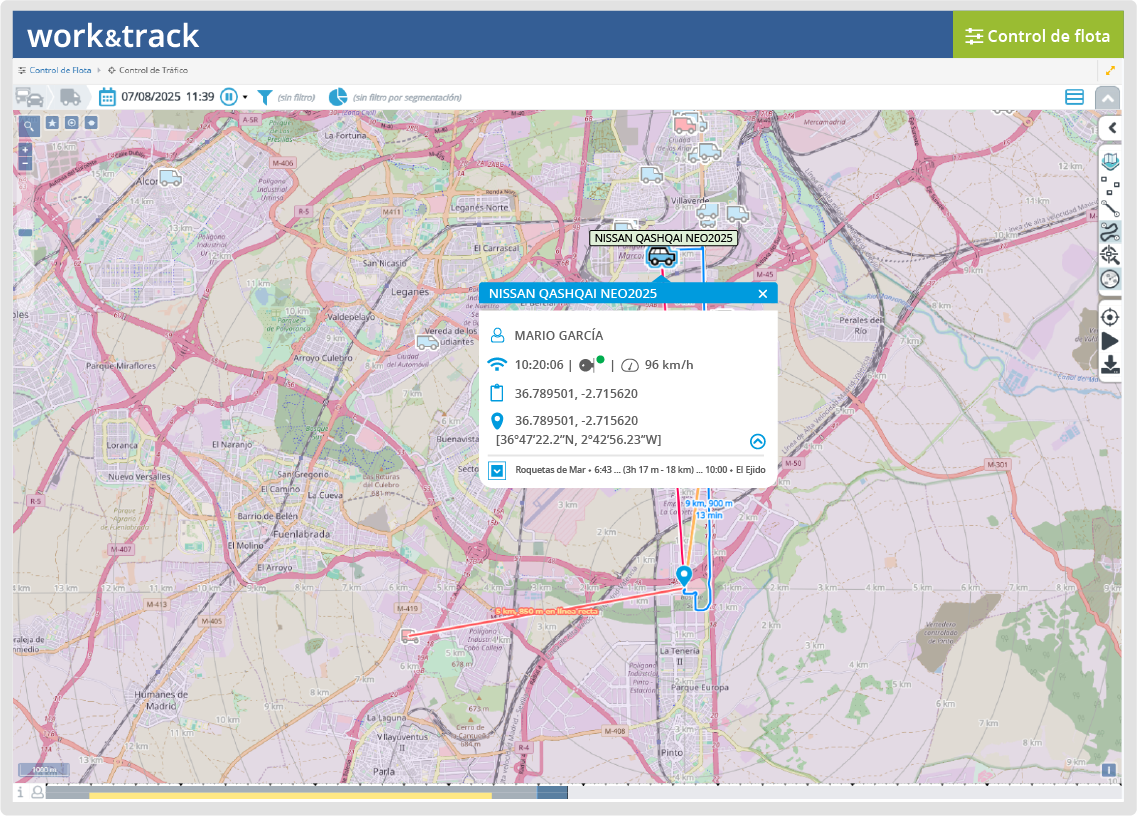 Control y seguimiento de vehículos
